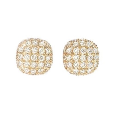 14k Diamond Cluster Stud Earrings 0.69ct