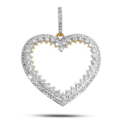 14K Diamond Heart Pendant (0.60ct)