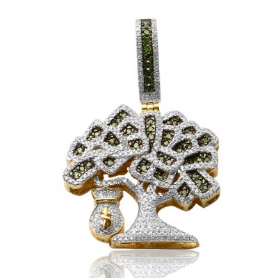 10K Diamond Money Tree Pendant (1.00ct)