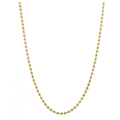 14K Dog Tag Ball Chain (Solid)