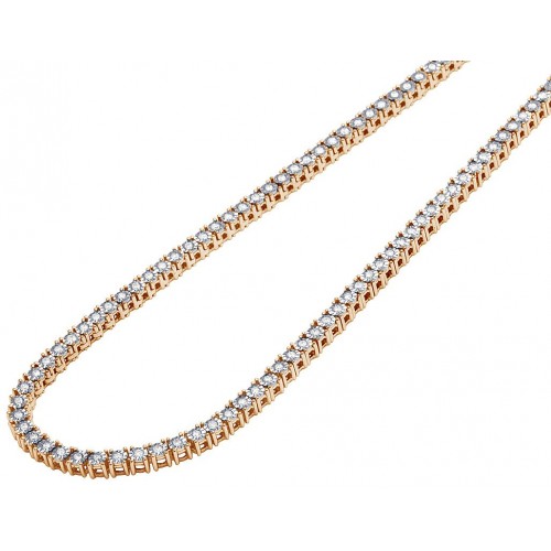 Rose Gold Tennis Chain 4 MM 1624"