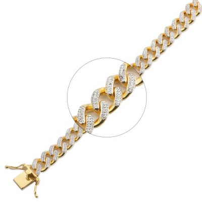 10K Diamond Miami Cuban Link Bracelet 9" (2.25ct)