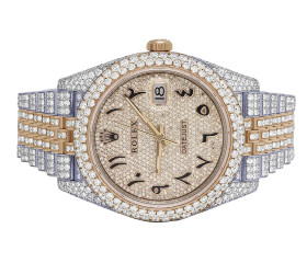 Rolex Datejust II 41MM 18K Everose Steel 126331 Diamond Watch 25.0 Ct