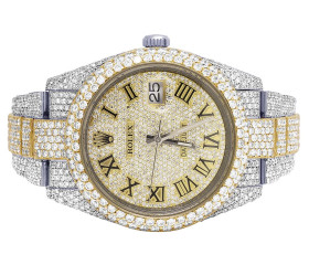 Mens Rolex Datejust II 116300 Two Tone 41MM Diamond Watch 28.55 Ct