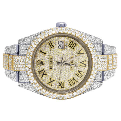 Mens Rolex Datejust II 116300 Two Tone 41MM Diamond Watch 28.55 Ct