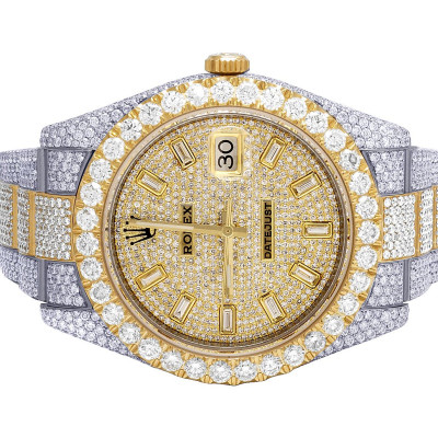 Rolex Datejust II 116333 18K/Steel Two Tone 41MM Diamond Watch 29.55 Ct