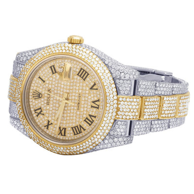 Rolex 18K/ Steel Datejust II 126303 41MM Two Tone Diamond Watch 27.75 Ct