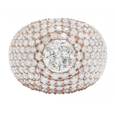 14K Rose Gold 12.5CT Diamond Pinky Ring