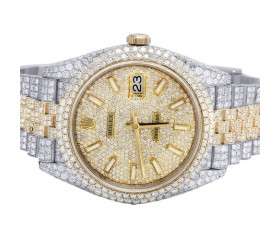 Rolex 18K/ Steel Datejust II 126303 41MM Two Tone Diamond Watch 19.95 Ct