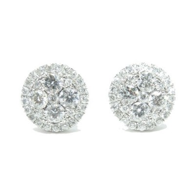 14k Prong Diamond Earrings 1.34ct