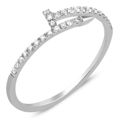 14K Diamond Designer "Nail" Ring (0.20ct)