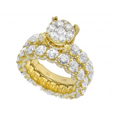 6cts Diamond Eternity Engagement Ring 14k Yellow Gold