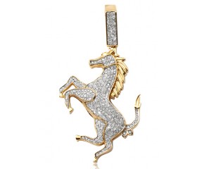10K Diamond Horse Pendant (0.60ct)