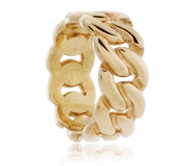 10k Gold Cuban Link Custom Ring