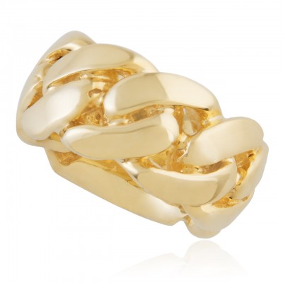 14K Gold Cuban Link Ring