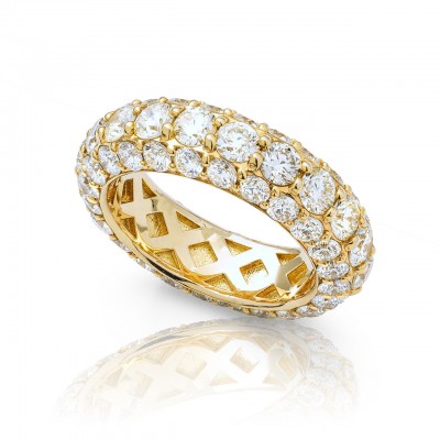 14K Gold 8.77ct Diamond Single Row Eternity Band