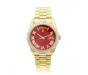 Rolex Day-Date 18k Yellow Gold 3.75ct Diamond Watch