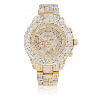 Rolex Yacht-Master II 18k Gold 35ct Diamond Automatic Men's Watch