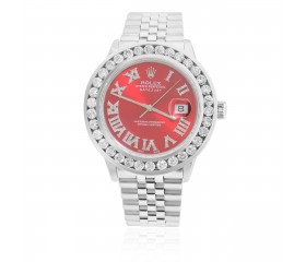 Rolex DateJust Stainless Steel 5ct Diamond Watch