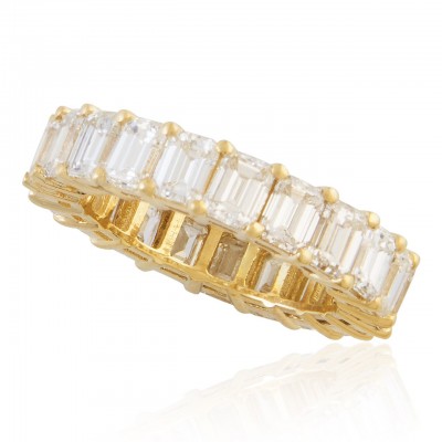 14K Gold 7ct Baguette Diamond Eternity Band