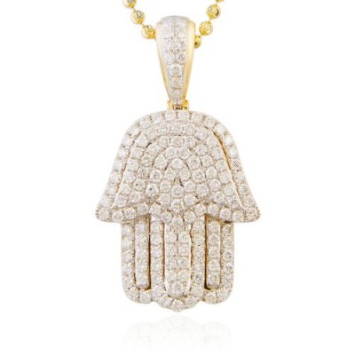 14K Diamond Hamsa (2.50ct)