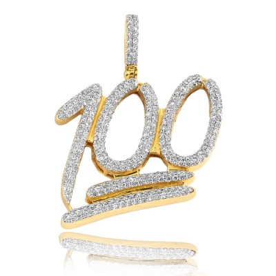 10K Diamond '100' Pendant (1.50ct)